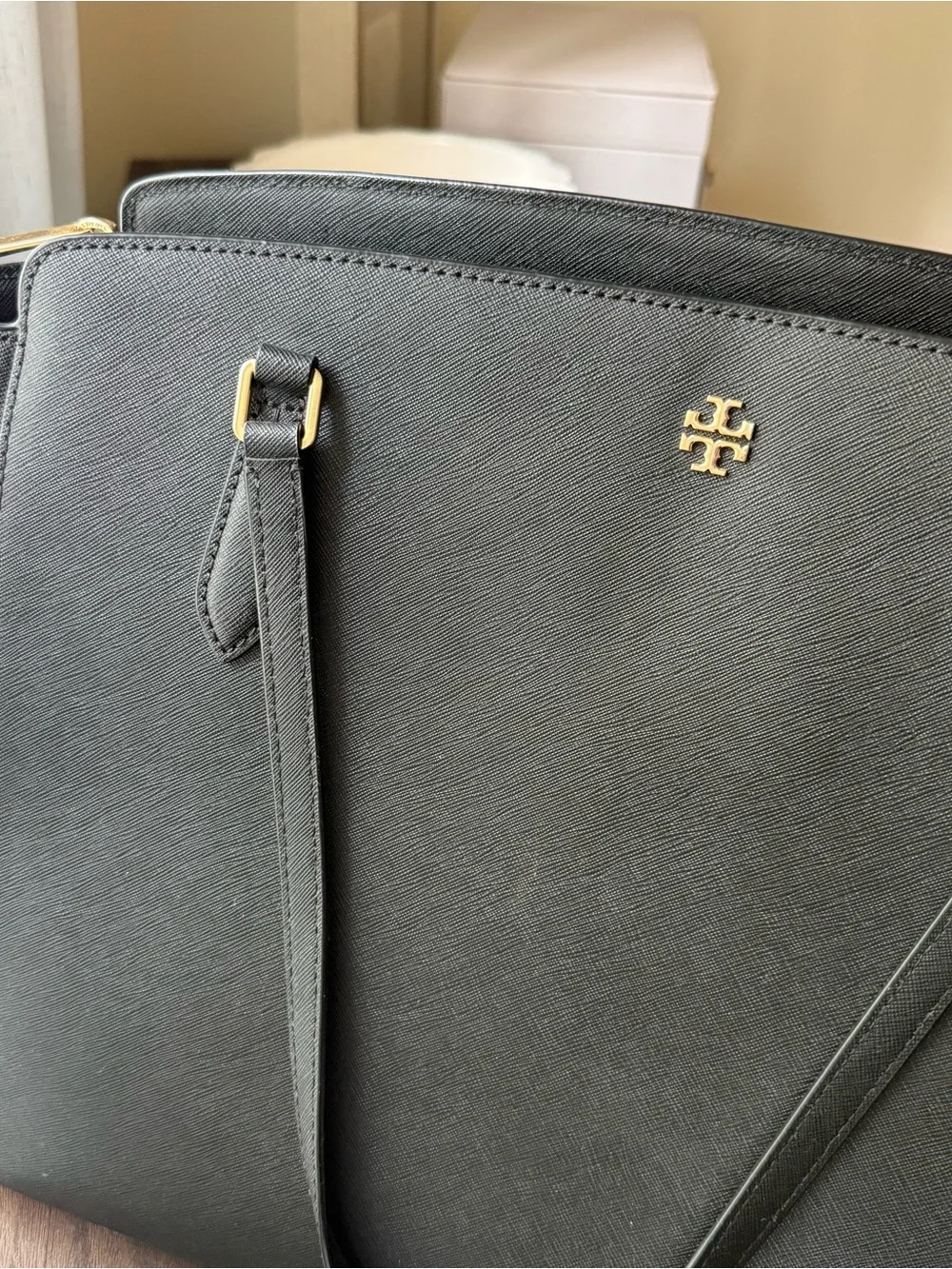 Tory Burch Black Leather Tote
